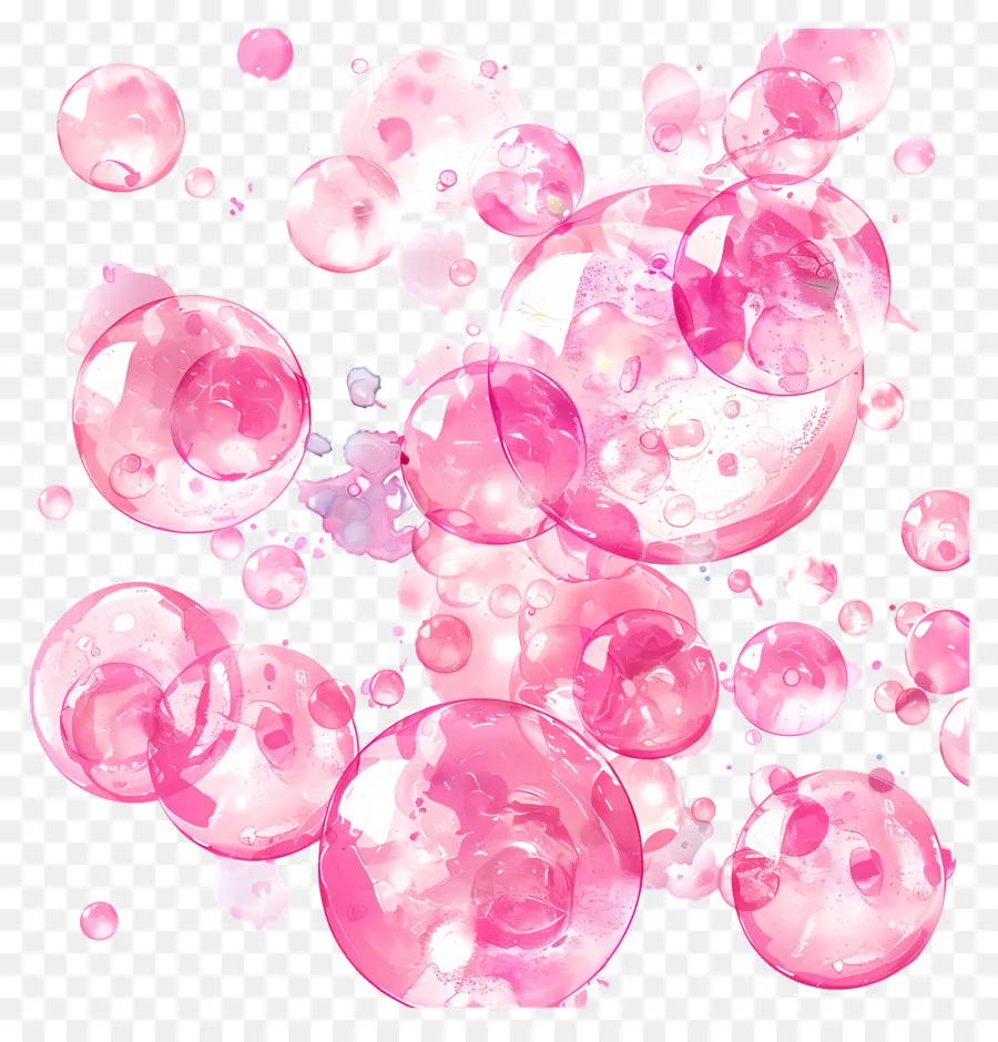 Burbujas De Color Rosa，Burbuja PNG