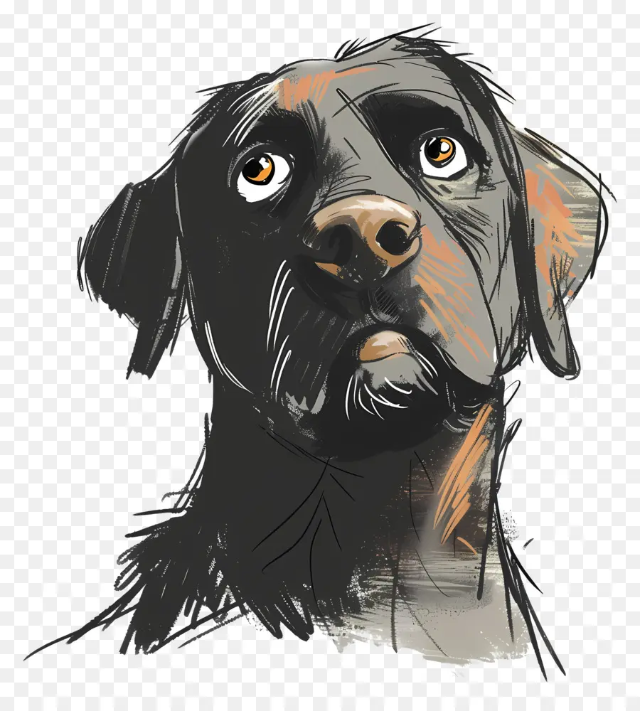 Perro Negro，Pintura De Perro PNG