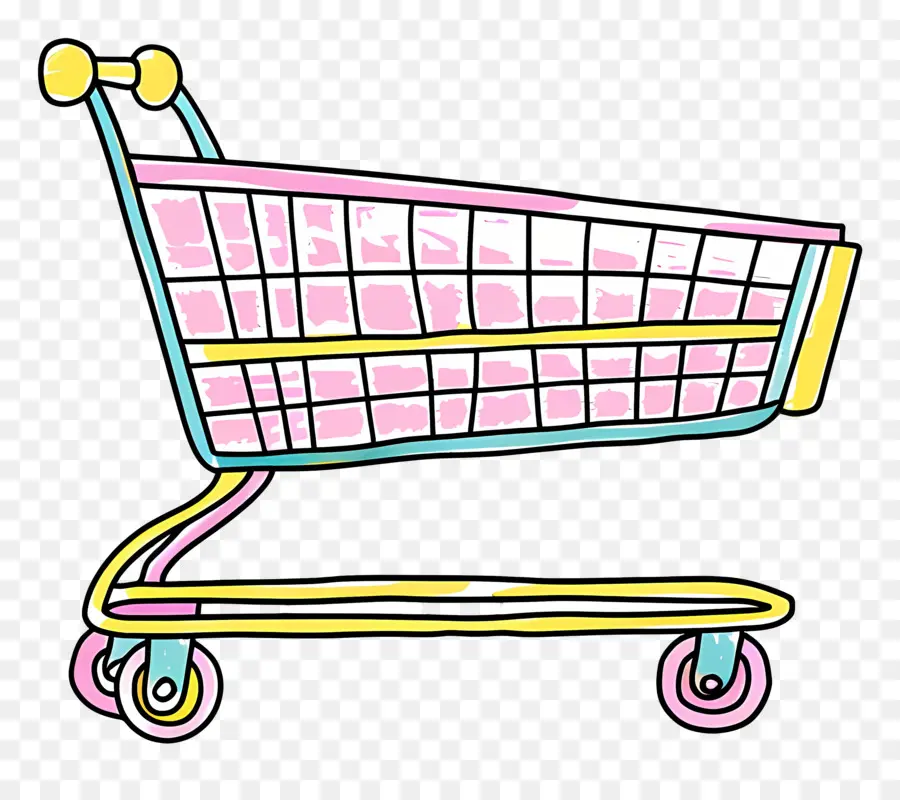 Carrito De La Compra，Colorido PNG