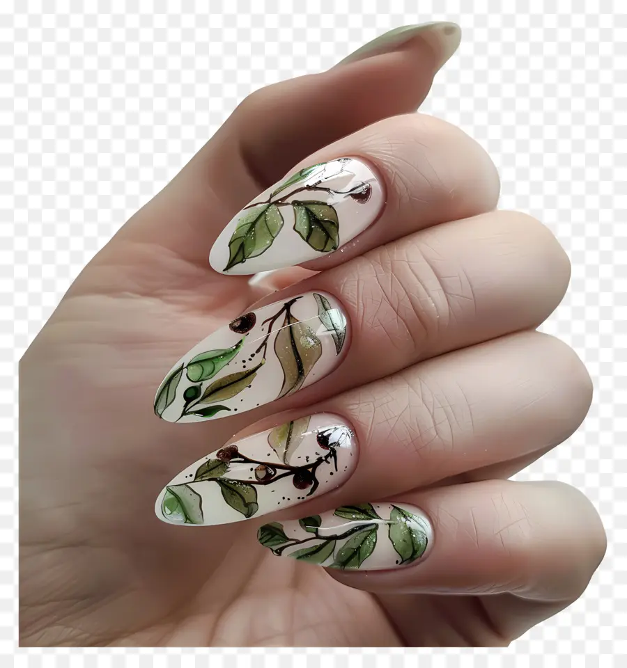 Esmalte De Uñas，Arte De Uñas Florales PNG