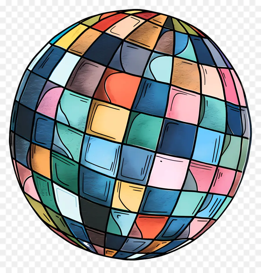 La Bola De Discoteca De Imágenes Prediseñadas，Mosaico De Diseño PNG