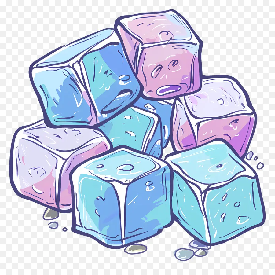 Los Cubos De Hielo，Los Bloques De Hielo PNG