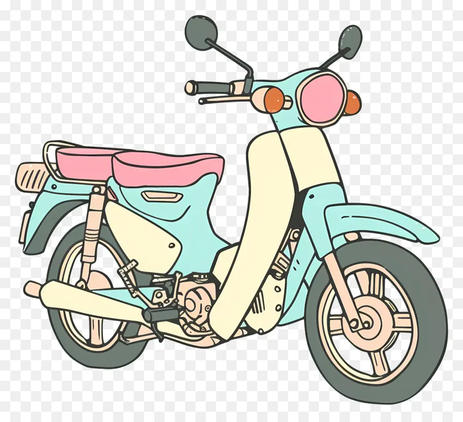 Motocicleta，Azul PNG