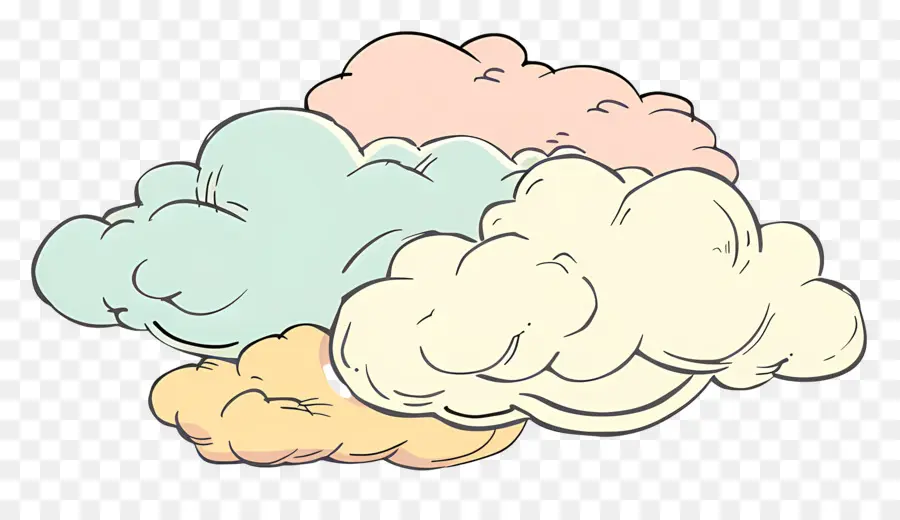 La Nube，Nubes De Dibujos Animados PNG