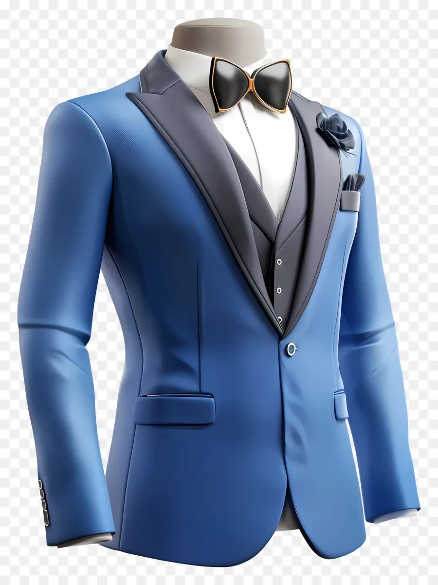 Ropa Formal Azul，Traje Azul PNG