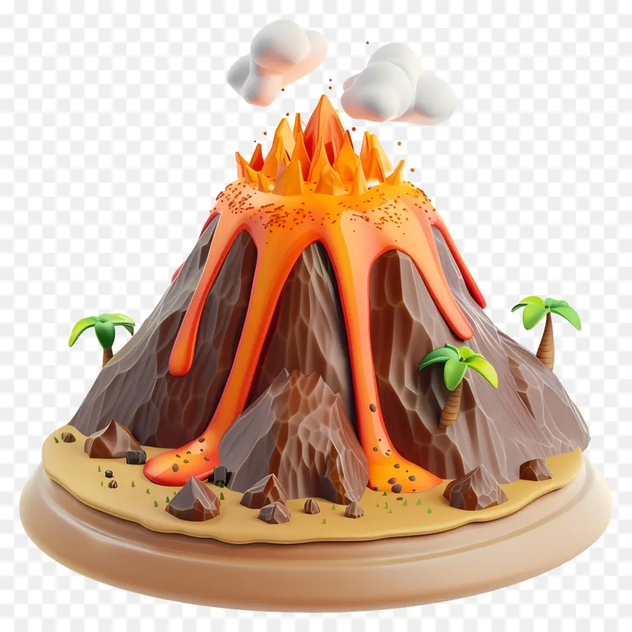 Volcán，Volcán En Erupción PNG