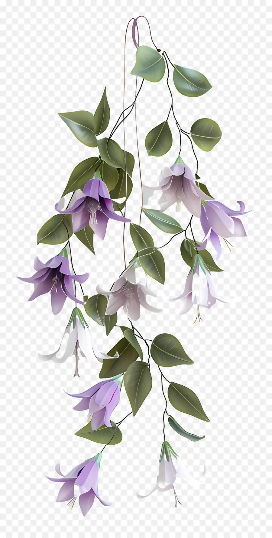 Planta Colgante De Flores，Flor Morada PNG