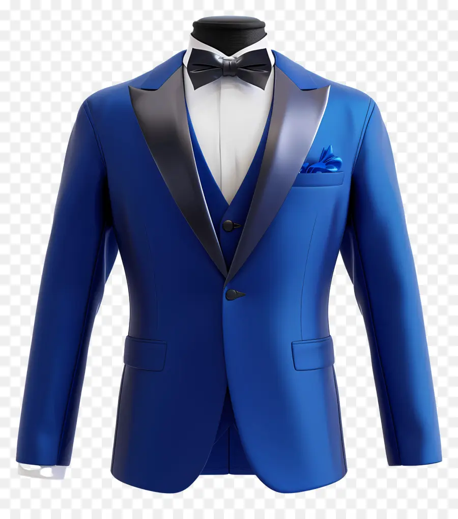 Ropa Formal Azul，Tuxedo Azul PNG