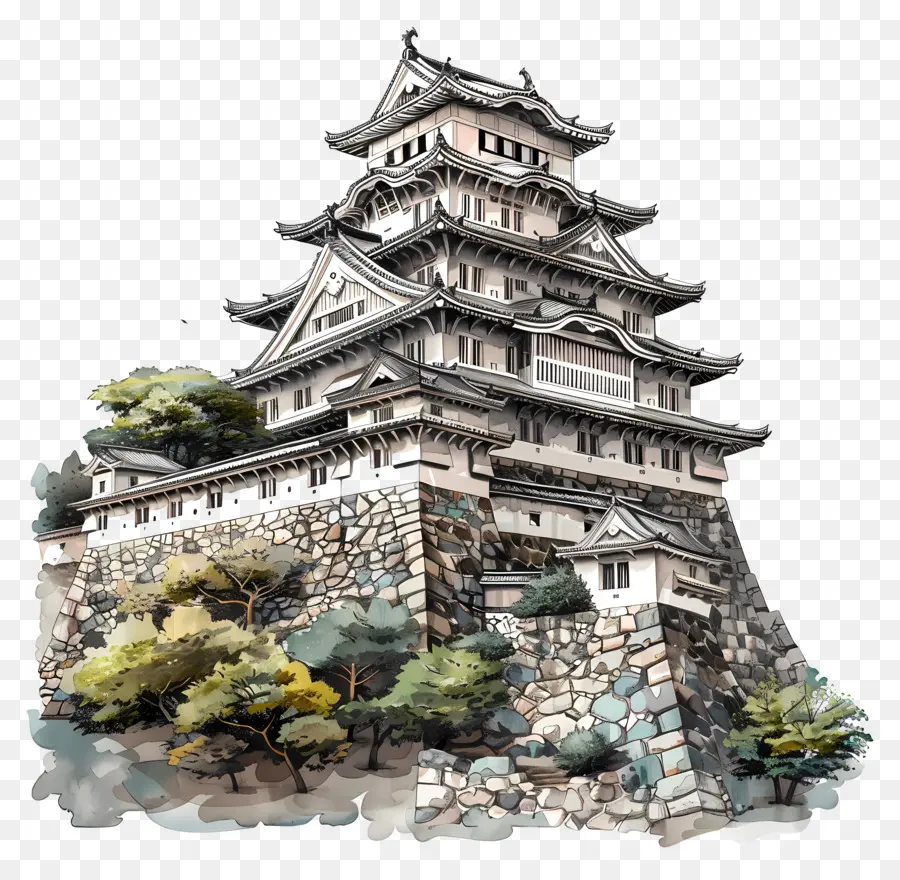 Castillo Himeji，Castillo Japonés PNG