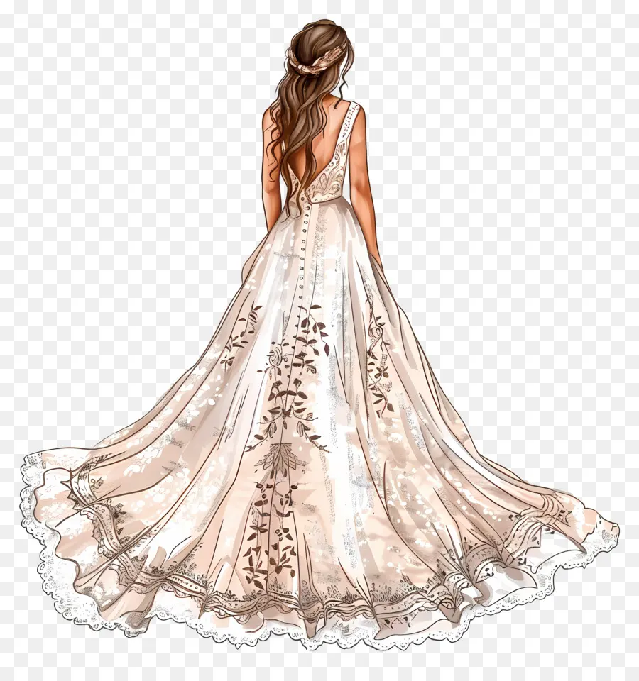 Vestido De Novia Boho，Vestido De Novia PNG