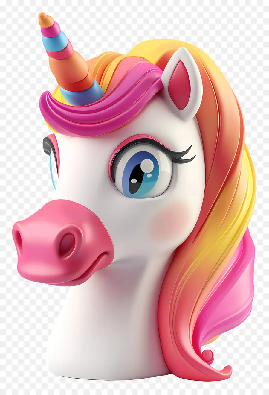 Unicornio Cara，Dibujos Animados De Unicornio PNG