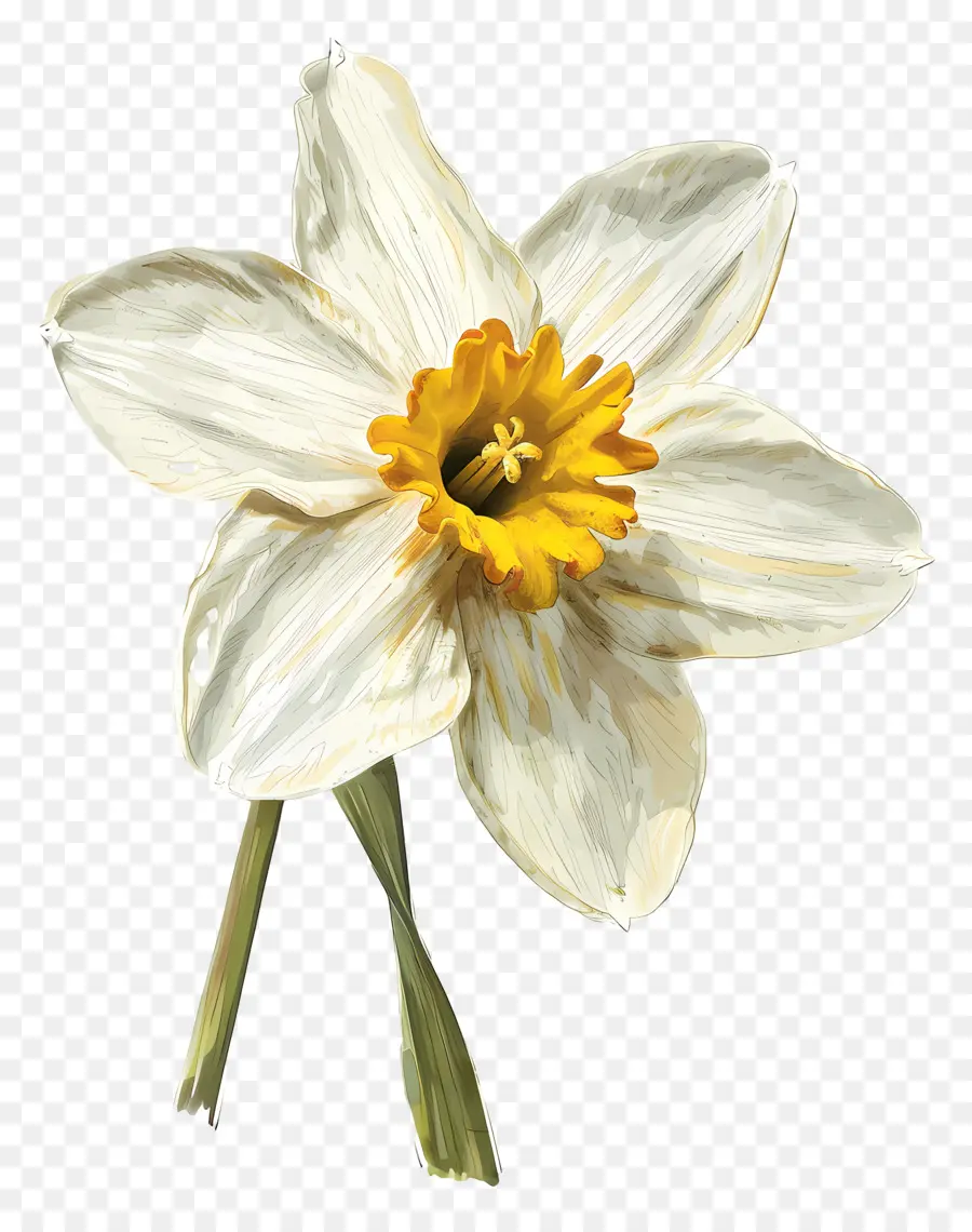 Narciso Blanco，Flor Blanca PNG