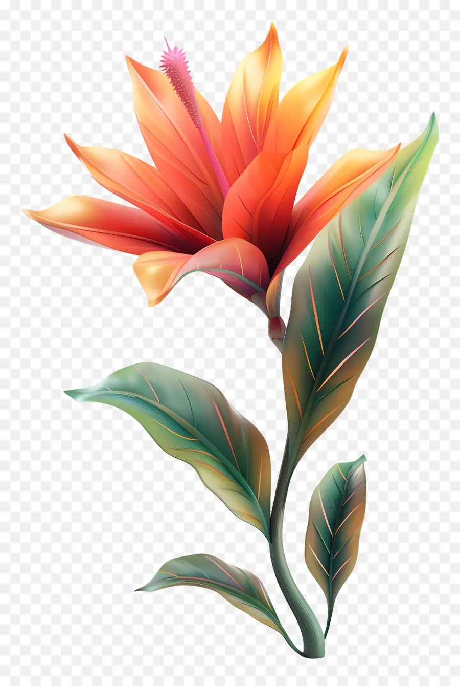 Flor De Estómago，Ilustración Acuarela PNG