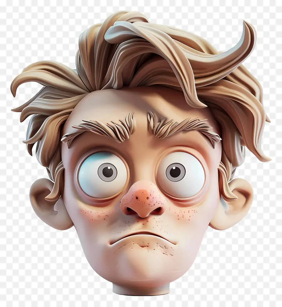 Cara De Dibujos Animados，Personaje 3d PNG