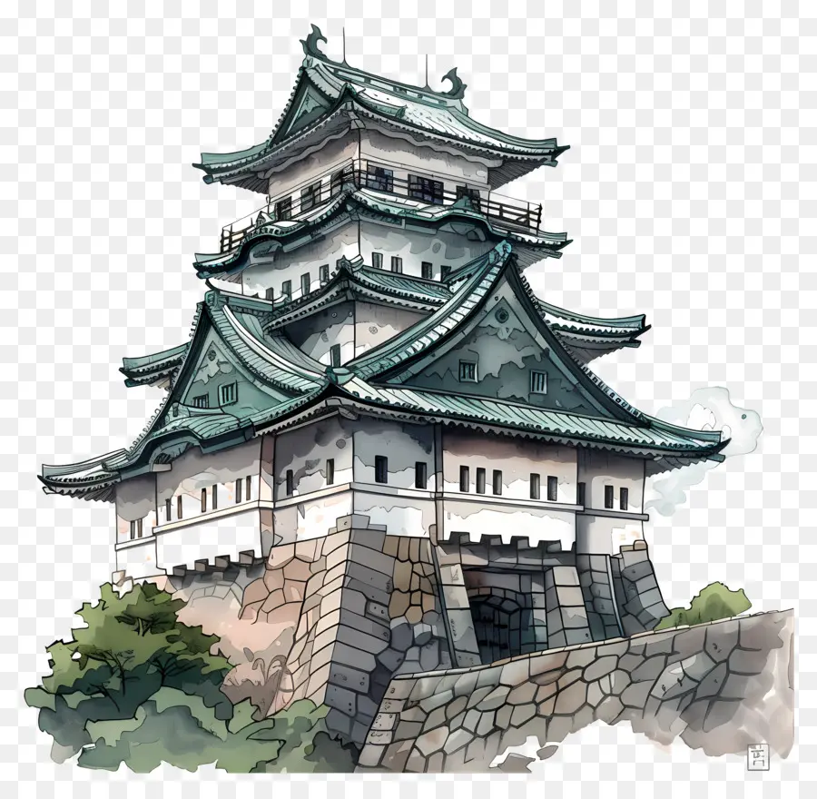 Castillo Nijō，Ilustración Del Castillo PNG