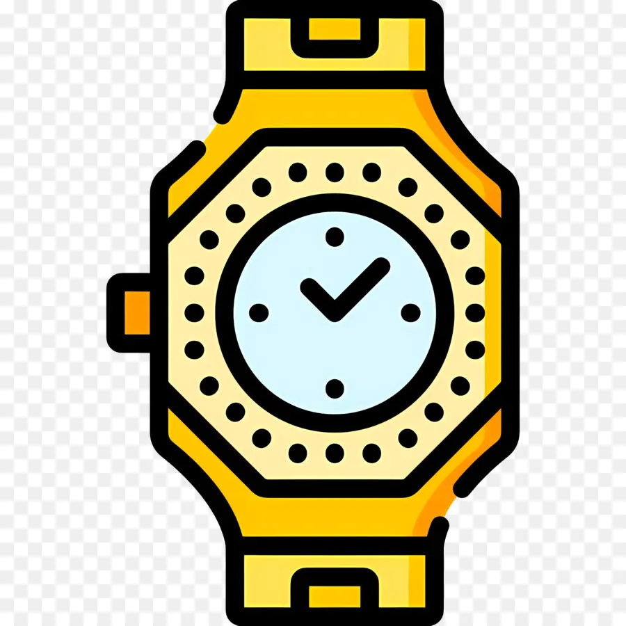 Icono De Reloj De Pulsera，Reloj De Oro PNG