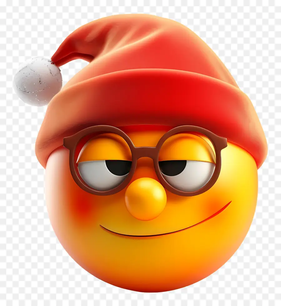 El Pensamiento Emoji，Sombrero De Santa PNG