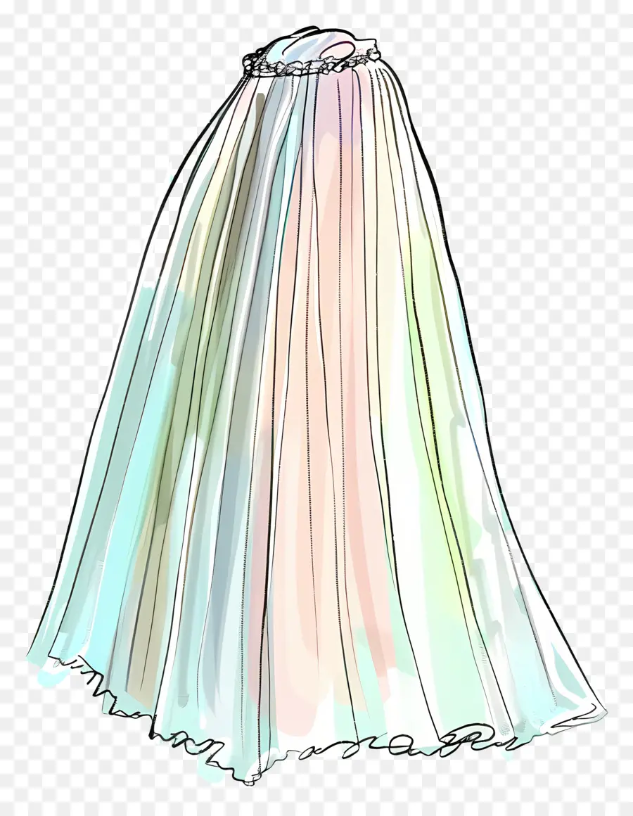 Velo De Novia，Vestido Colorido PNG