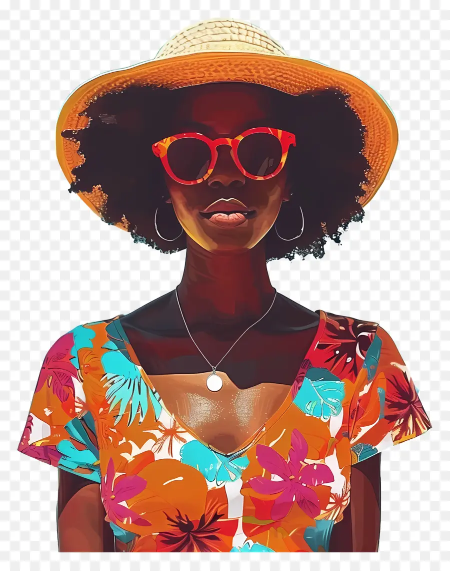 El Verano Comienza，Joven Mujer Negra PNG