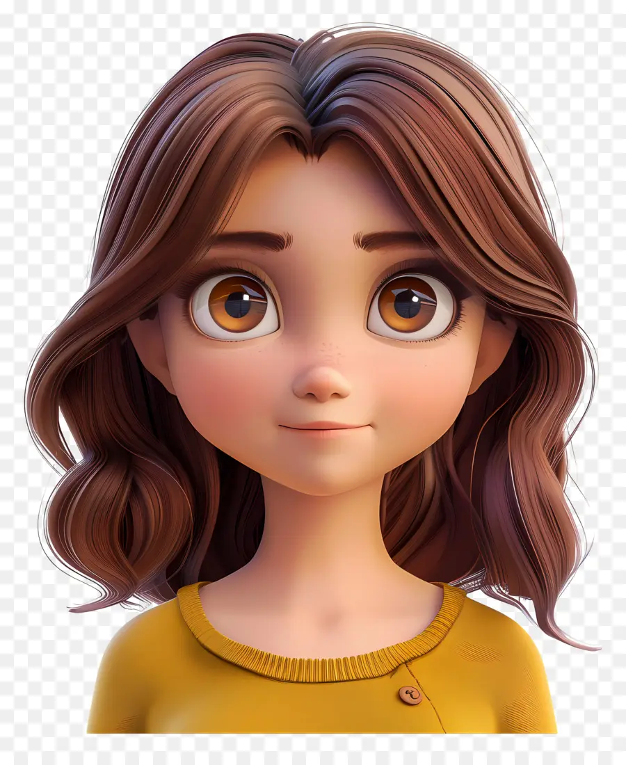 Cara De Chica De Dibujos Animados，Niña PNG