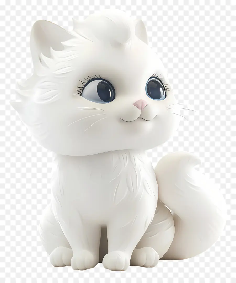 Gato Blanco，Los Ojos Azules PNG