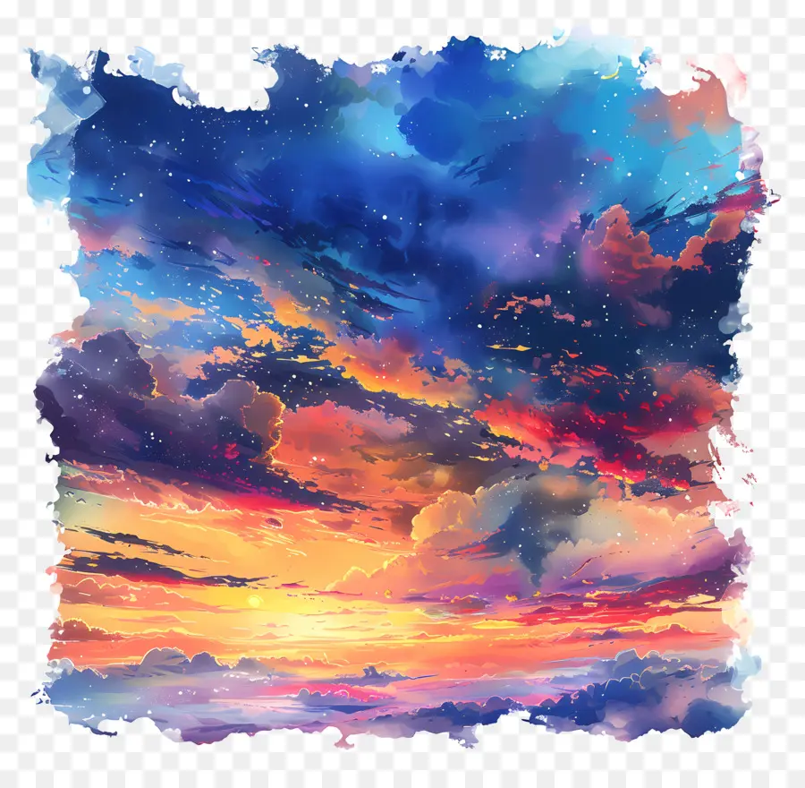 Fondo Del Cielo，Cielo Del Atardecer PNG