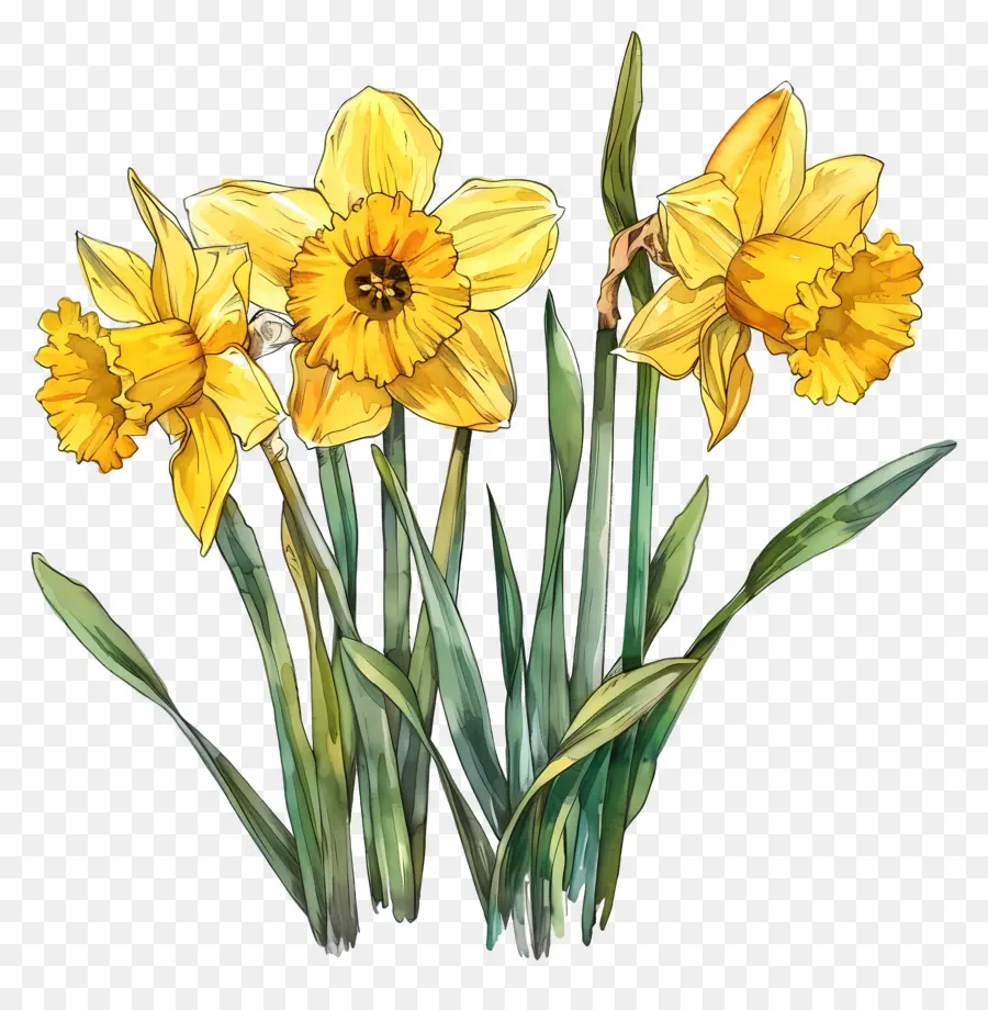 Flores De Narciso，Los Narcisos PNG