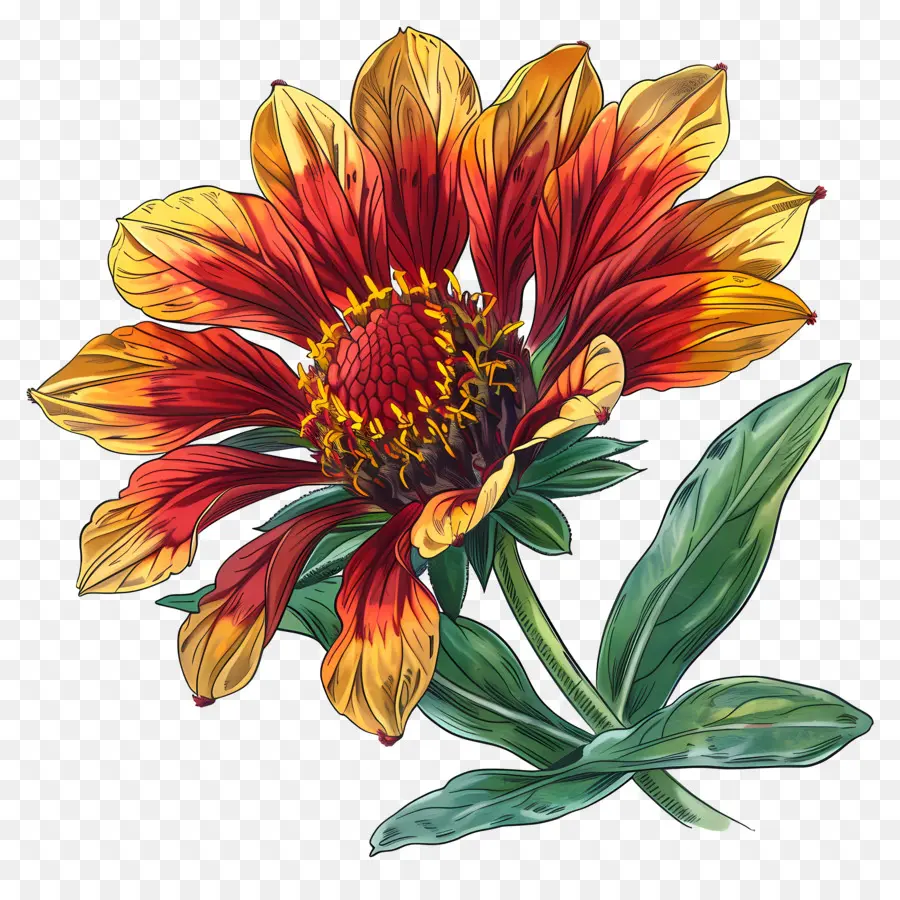 Flor De Gaillardia，Flor Roja PNG