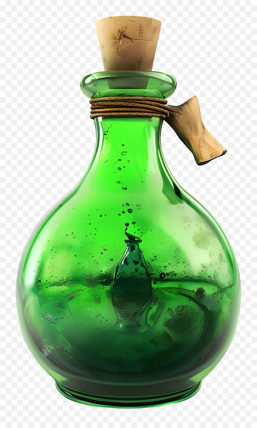 Botella Con Poción，Botella De Poción Verde PNG