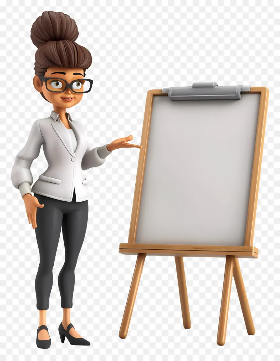 Profesor De Dibujos Animados En 3d，Mujer De Negocios PNG