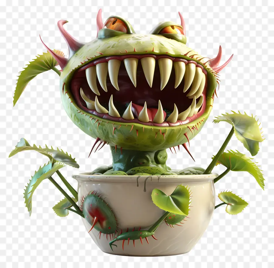 Monster Venus Fly Trap，Olla De Cerámica PNG