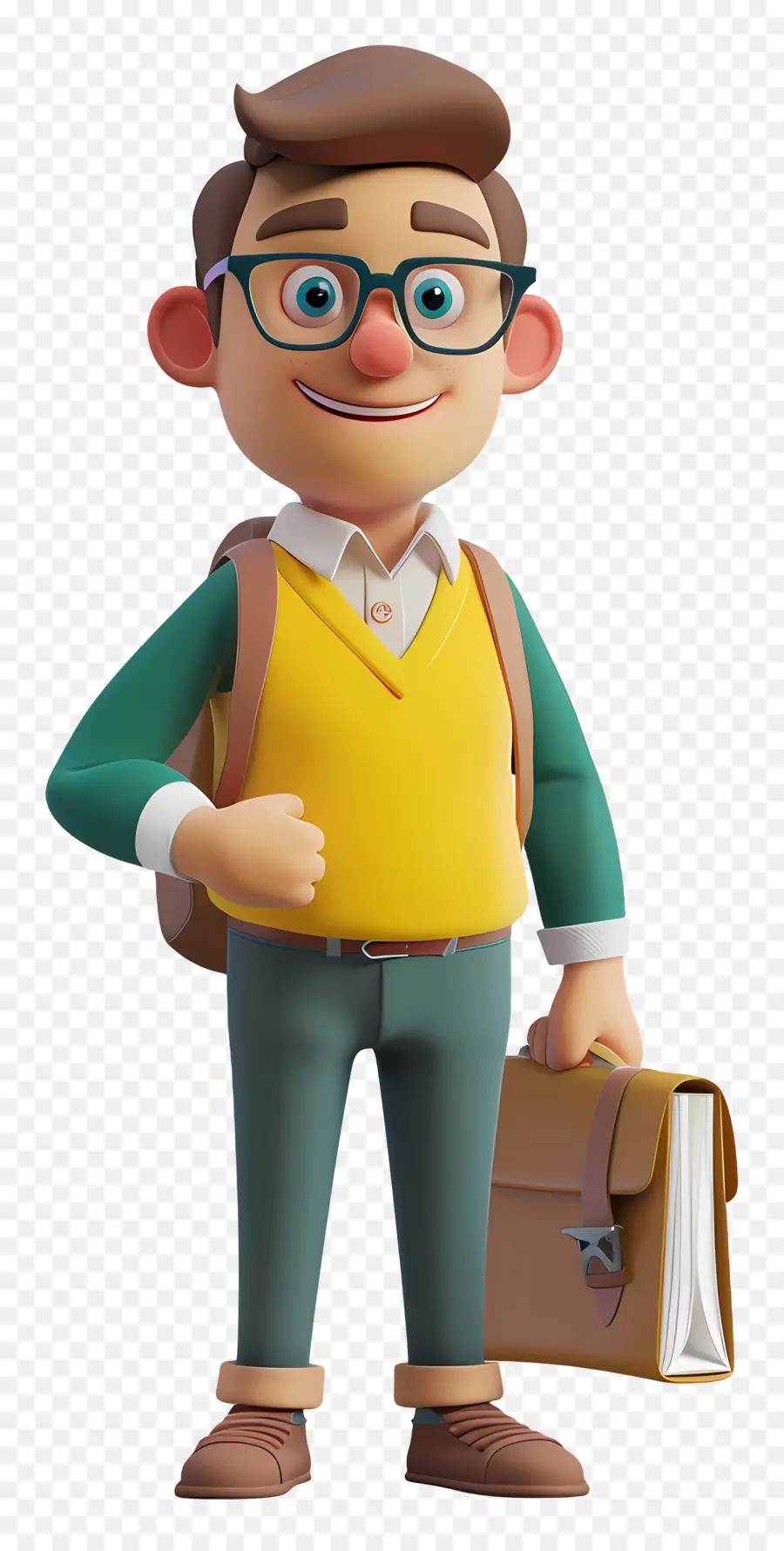 Profesor De Dibujos Animados 3d，Personaje De Dibujos Animados PNG