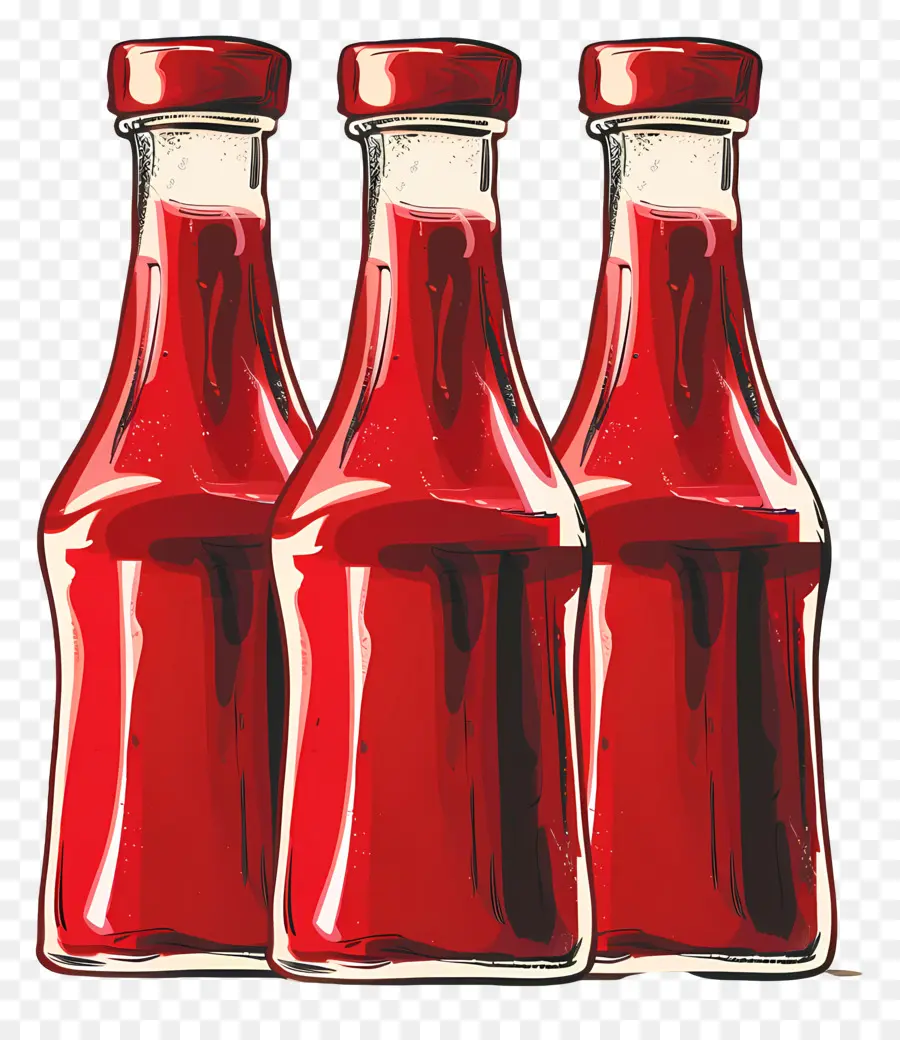 Botella De Ketchup，Botellas De Vidrio Rojo PNG