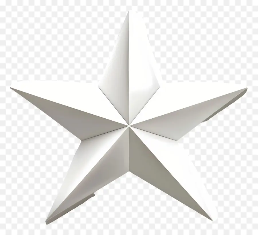 White Star，Black Background PNG