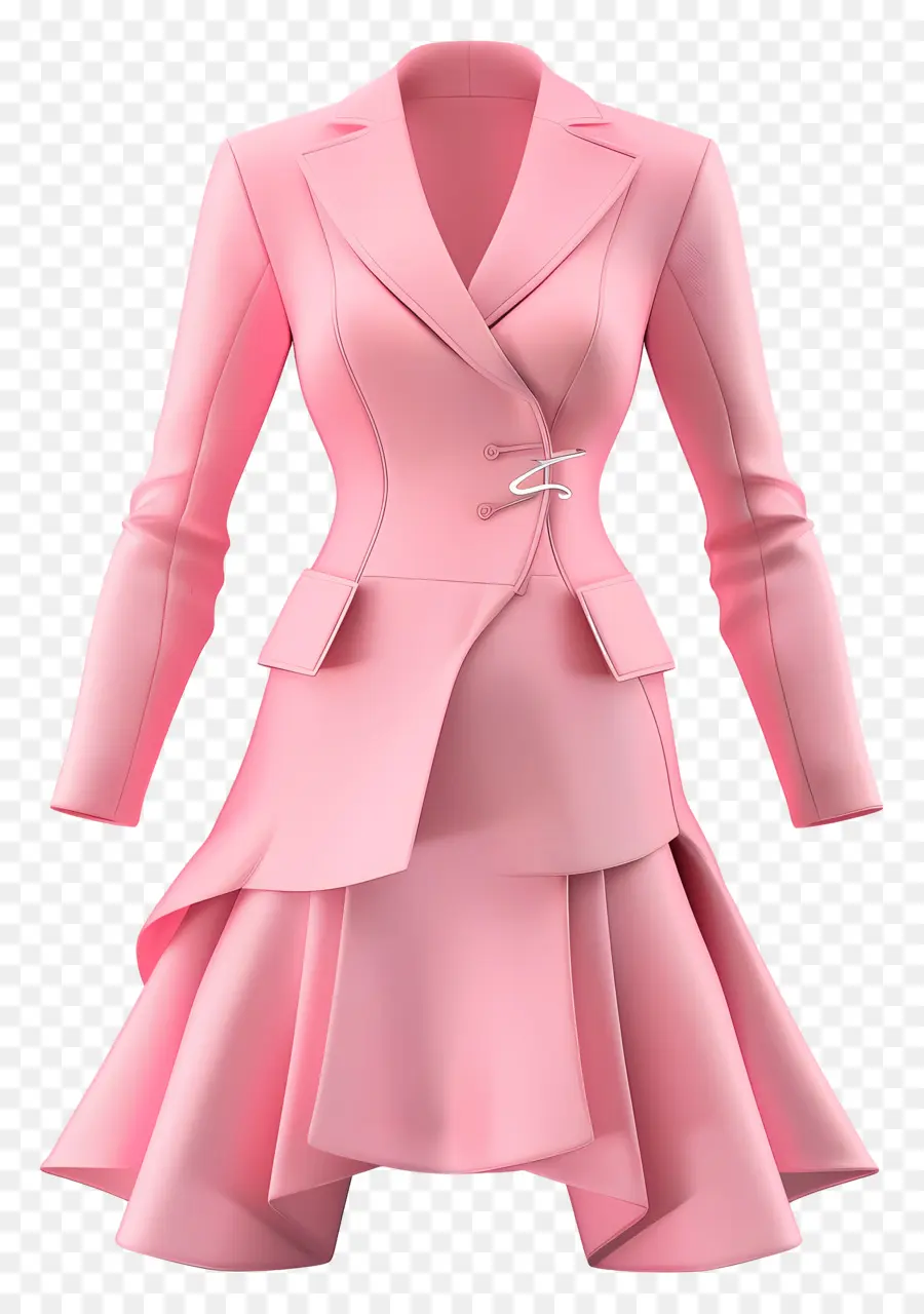 Desgaste Formal De Las Mujeres，Vestido De Color Rosa PNG