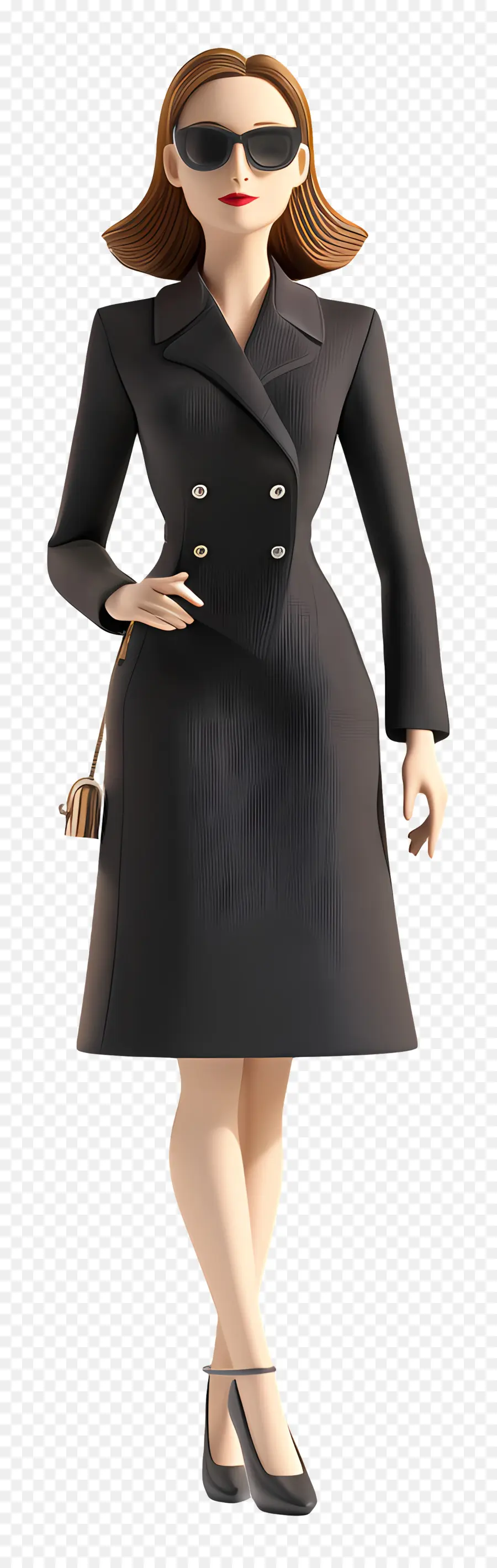 Vestimenta Formal De Mujer，Mujer En Vestido Negro PNG