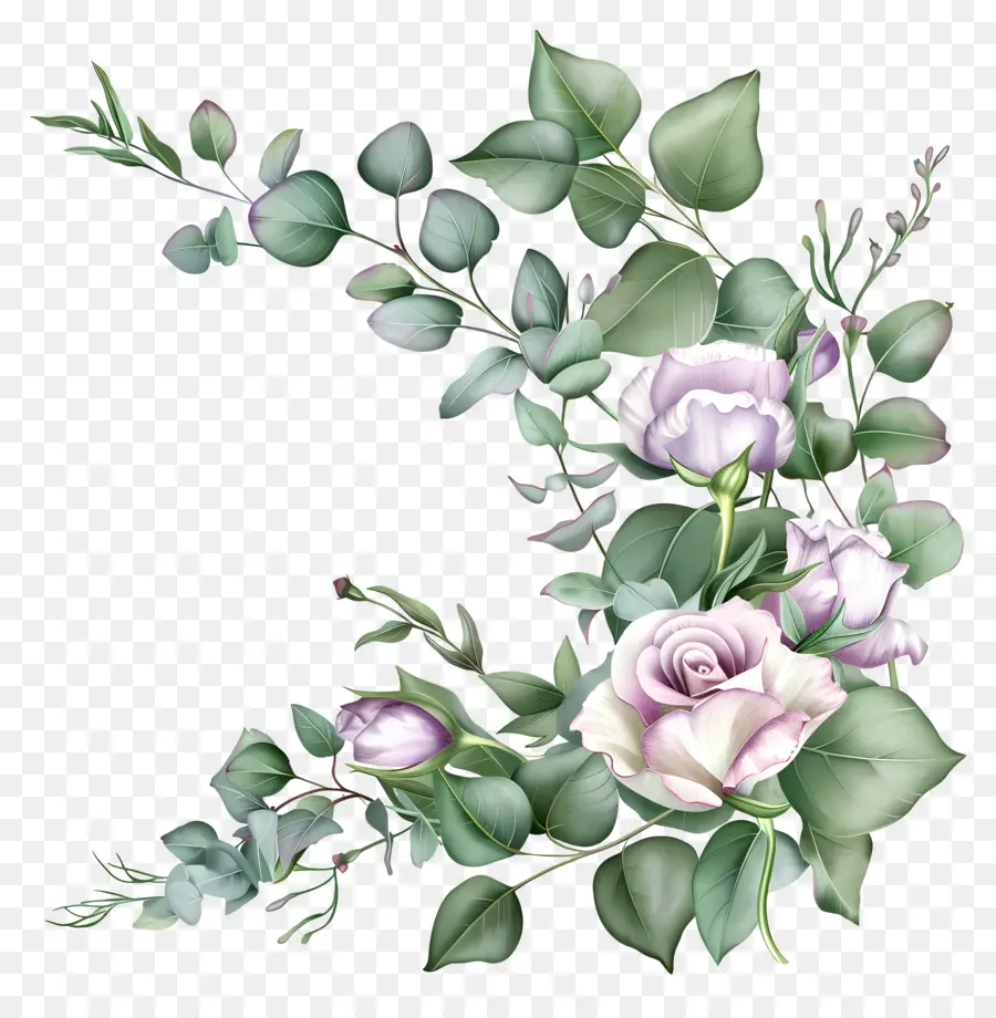 Flores De Eustoma，Corona De Flores PNG