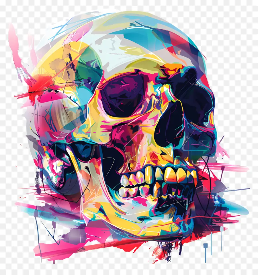 Bien，Pintura De Calavera PNG