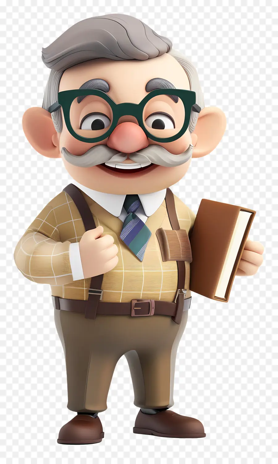 Profesor De Dibujos Animados 3d，Anciano PNG