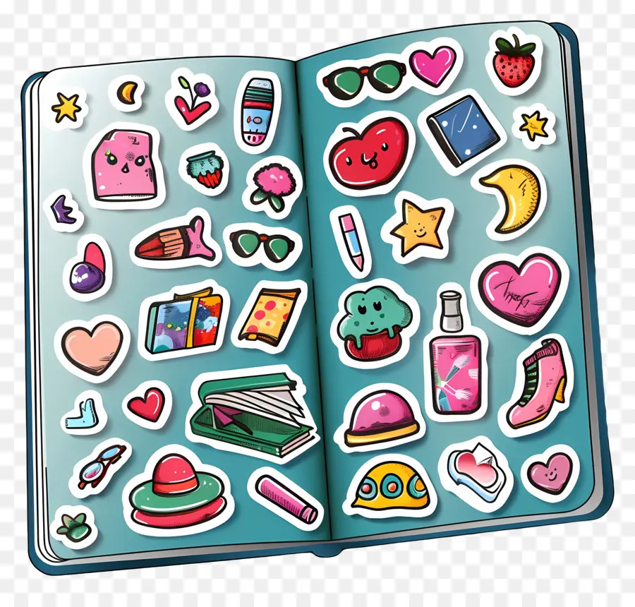 Cuaderno Con Pegatinas，Libro PNG