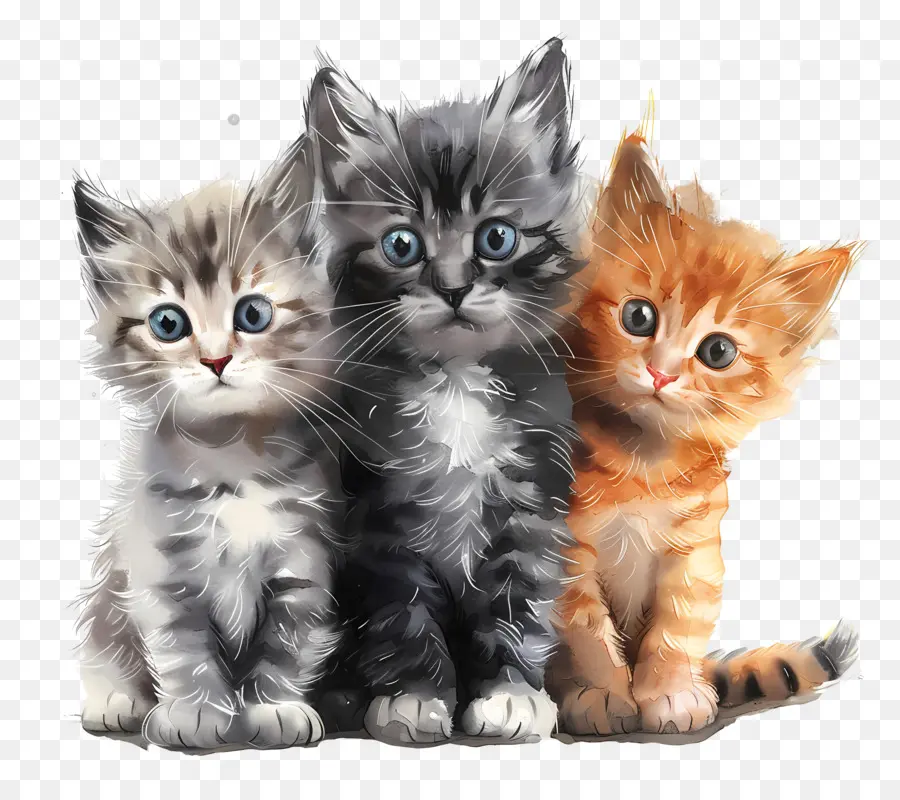 Tres Pequeños Gatitos，Los Gatos PNG