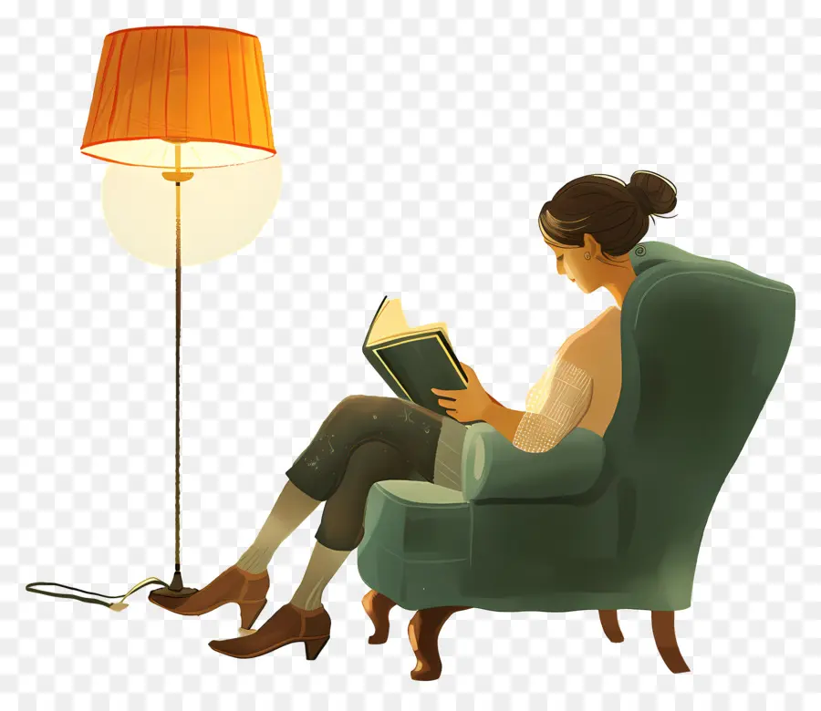 Niña Leyendo，Mujer PNG