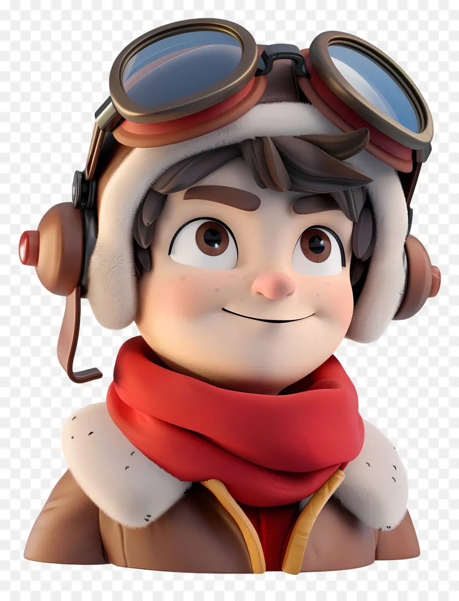 Piloto De Dibujos Animados 3d，Personaje De Dibujos Animados PNG