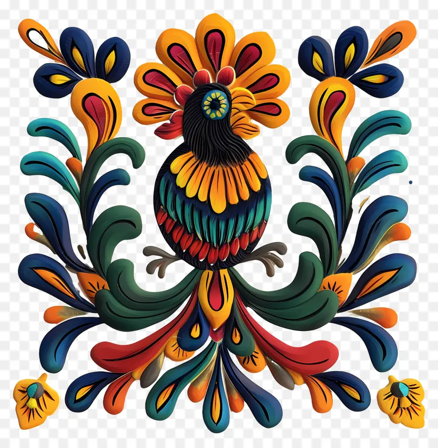 Estilo Mexicano，Pavo Real De La Pintura PNG