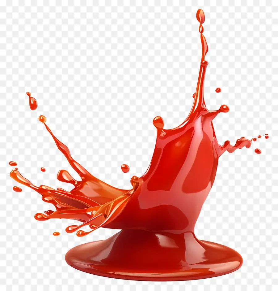 La Salsa De Tomate Splash，Líquido Derramado PNG