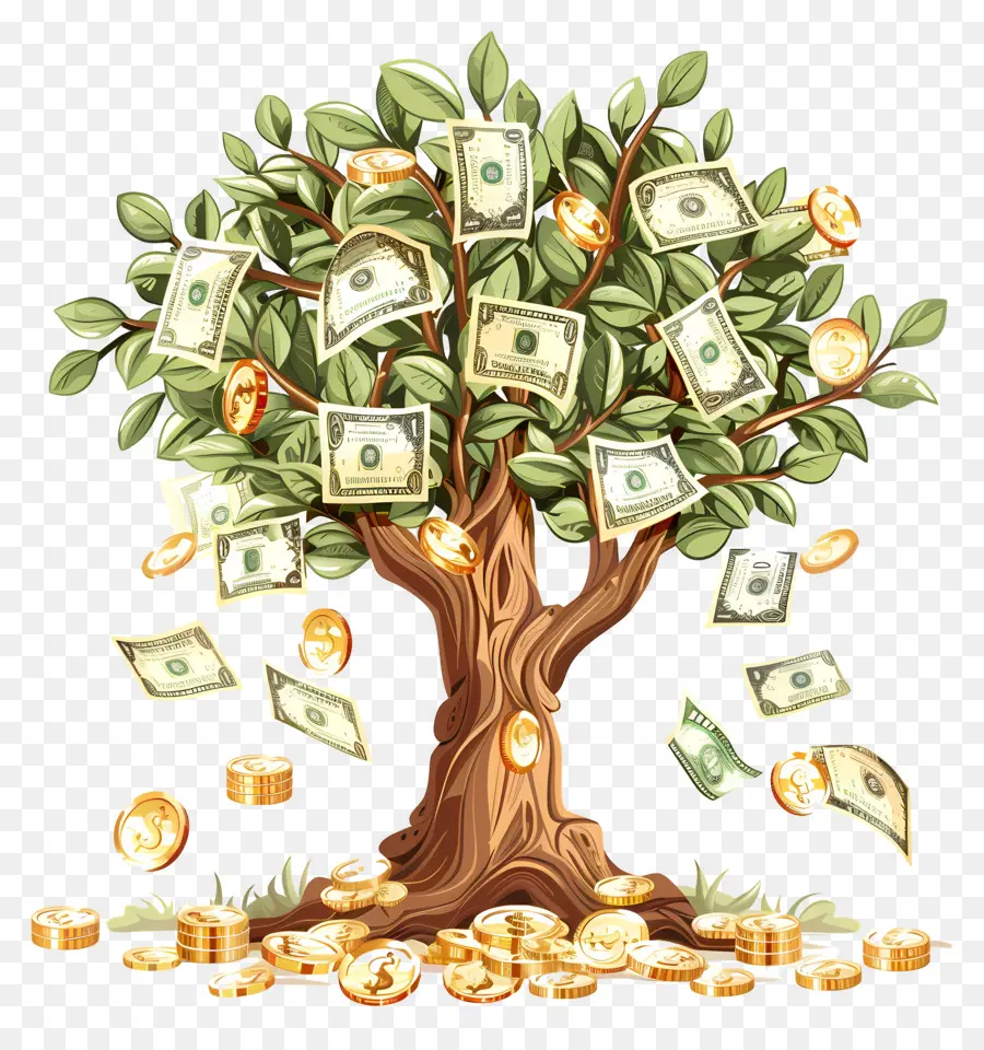 árbol De Dinero，La Riqueza PNG