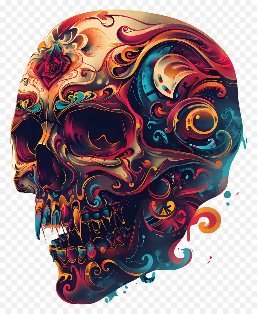 Cráneo，Calavera Decorativa PNG