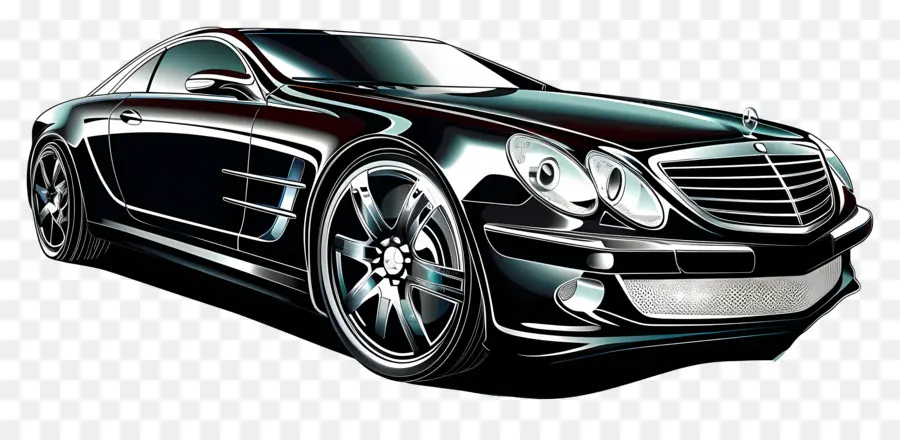 Coche De Lujo，Auto Negro PNG