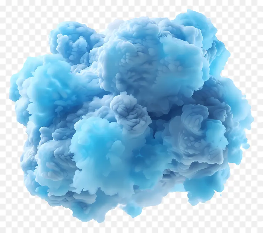 Nube Azul Esponjosa，Burbujas PNG