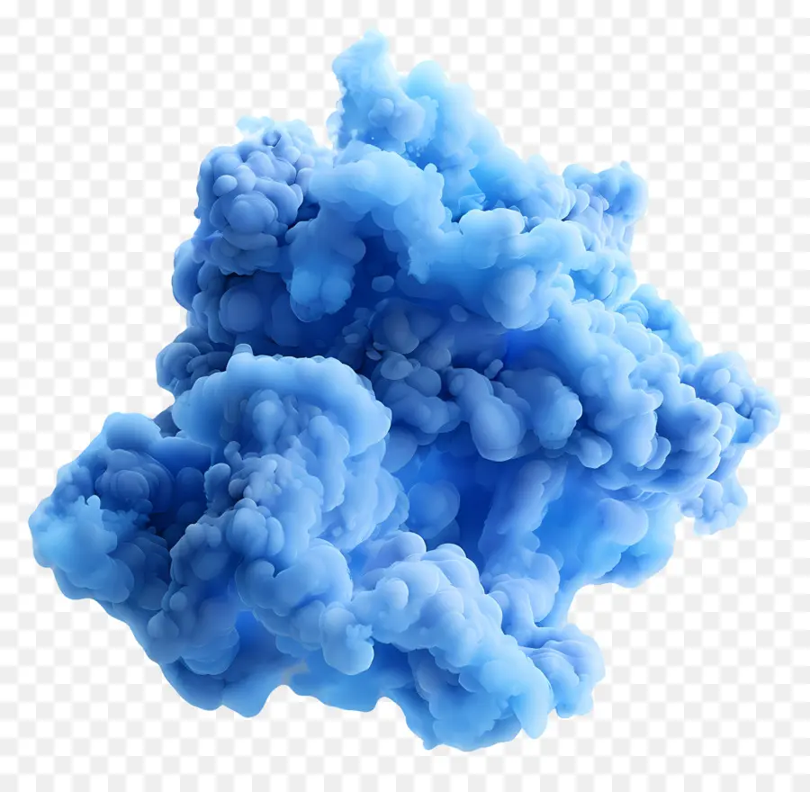 Nube Azul Esponjosa，Azul PNG